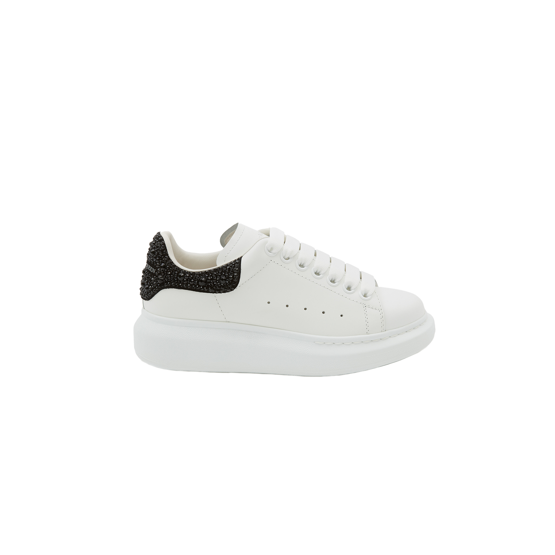 alexander M*Q*en oversized sneaker in whitejet black 666407wia4z9581